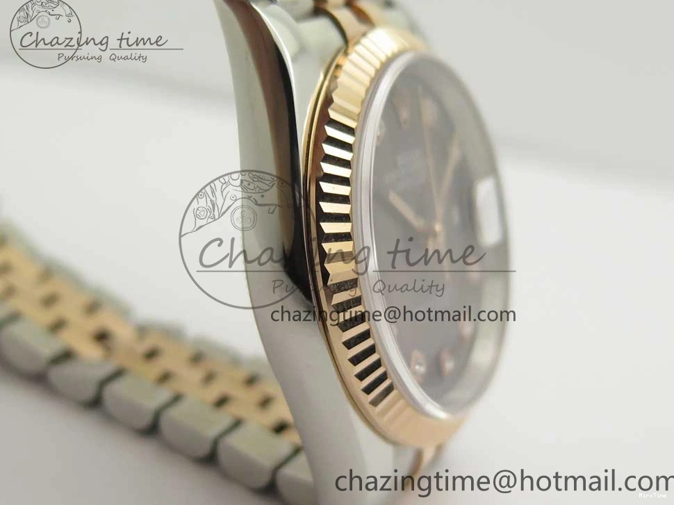 MiroTime 0501 Timeless DateJust 36mm 904 SS RG Wrapped 116231 GMF Gray Diam Dial on SS RG Wrapped Jubilee Bracelet A 3272